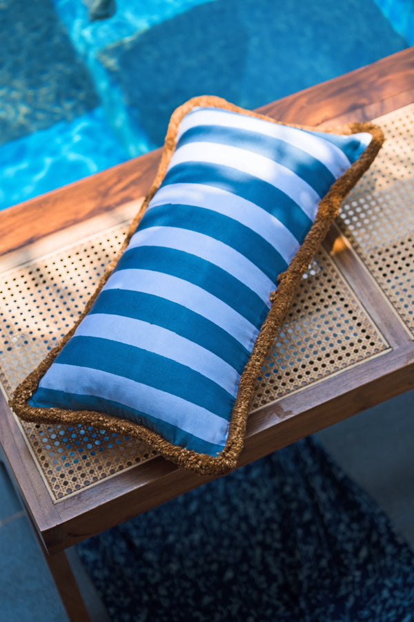 Blue Unfurl Cushion