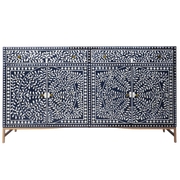 Bone Inlay Sideboard Floral Vine Pattern