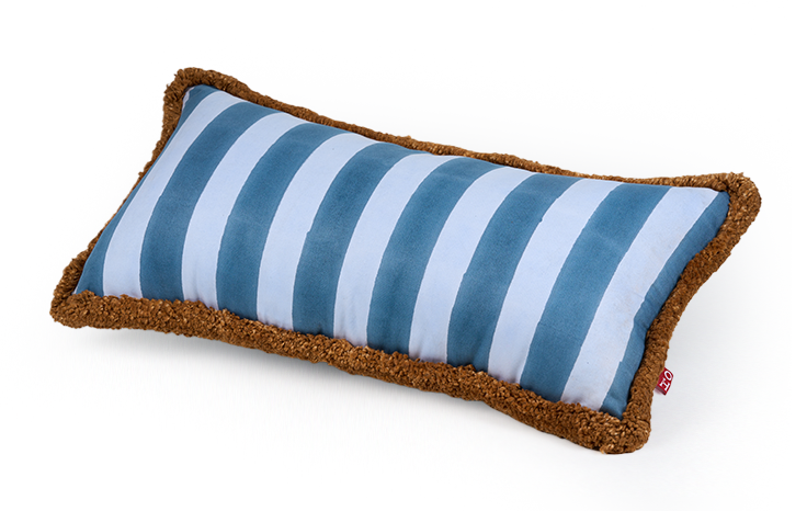 Blue Unfurl Cushion — detail view