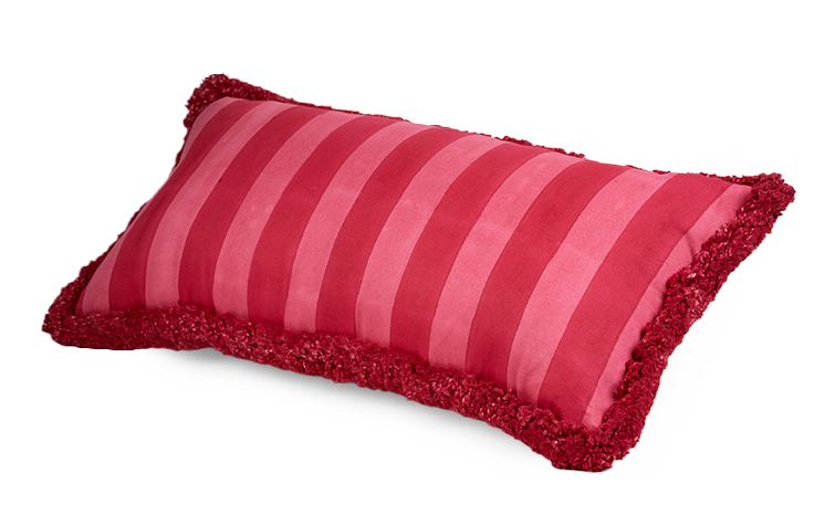 Red Unfurl Cushion — detail view