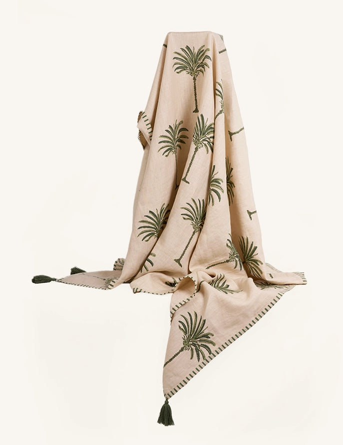 Palm Plume Throw — detail view
