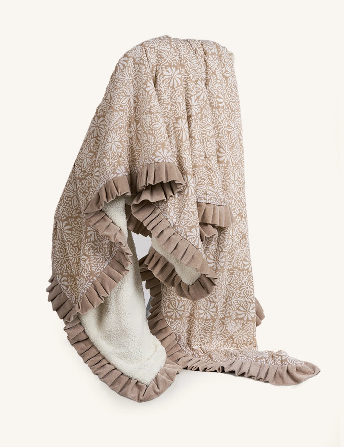Frilled Meadow Throw — detail view