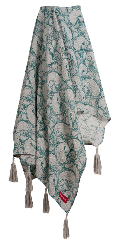 Mango Garden Throw — detail view