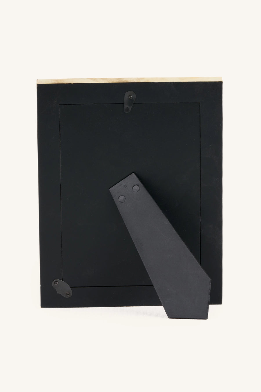 Rear view of the Mother of Pearl inlay photo frame with stand.