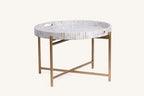 White Mirage round tray