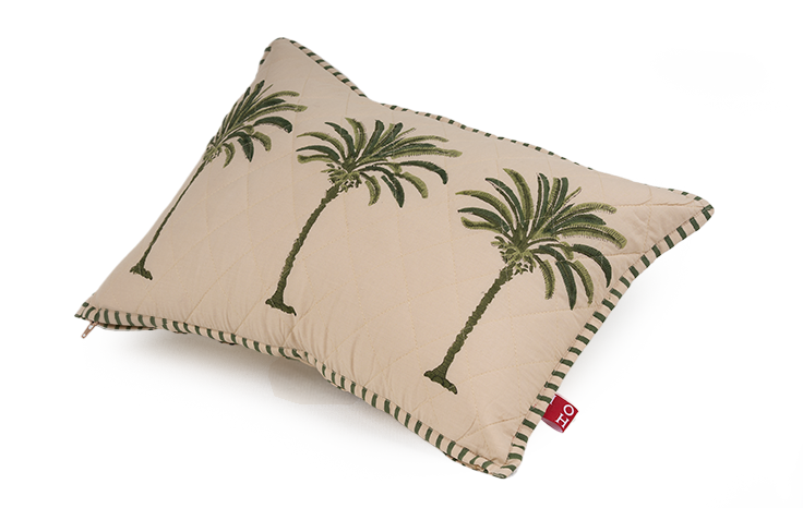 Dancing Palm Cushion — detail view