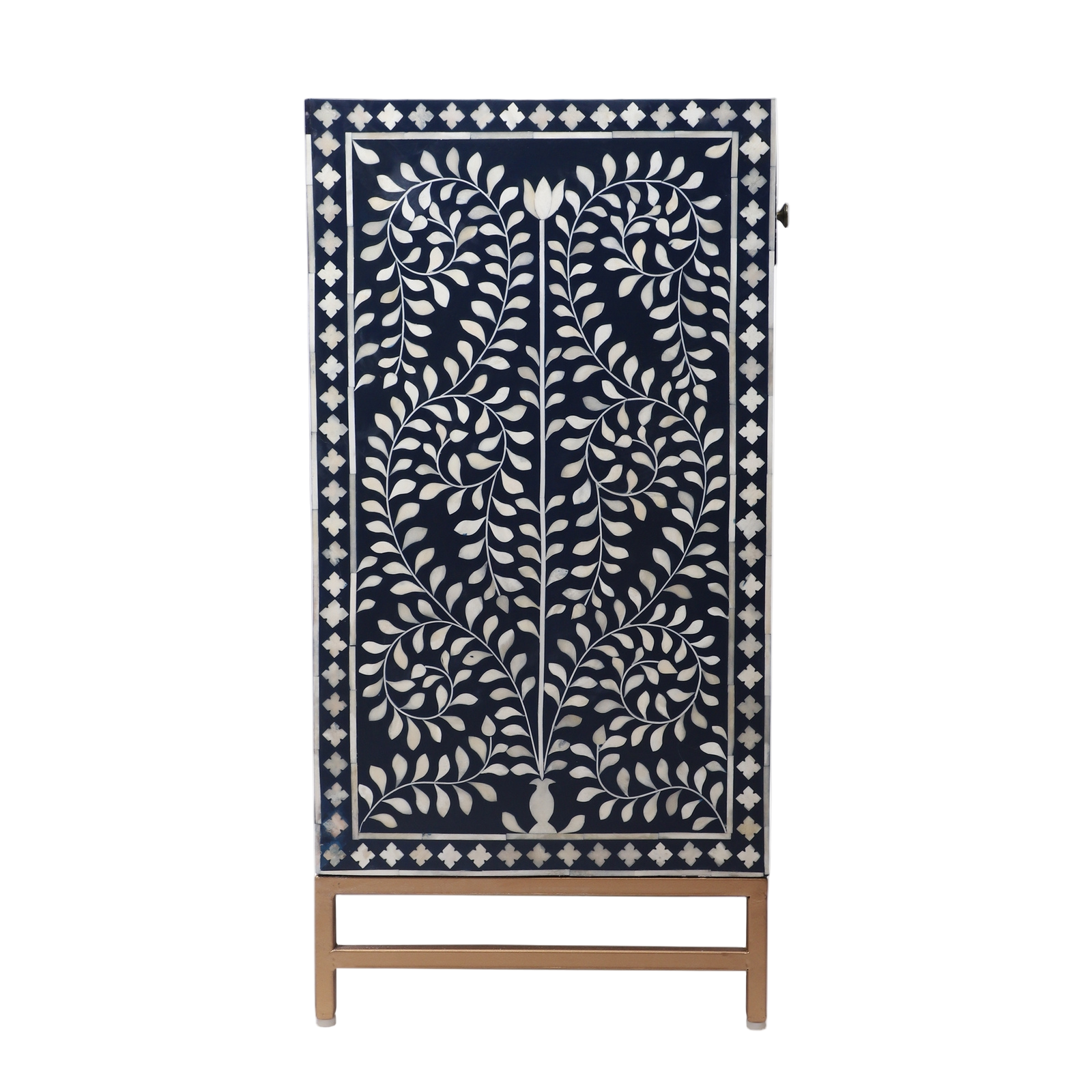 Bone Inlay Sideboard Floral Vine Pattern