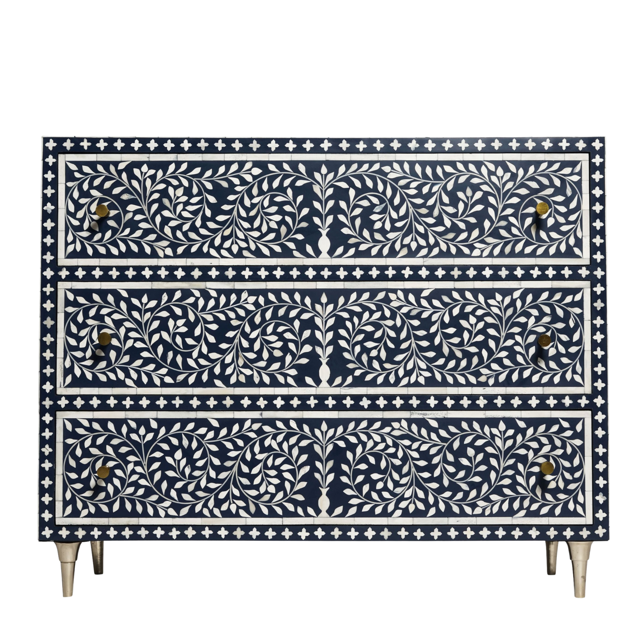 Bone Inlay Chest of Drawers - "PALACE" Collection