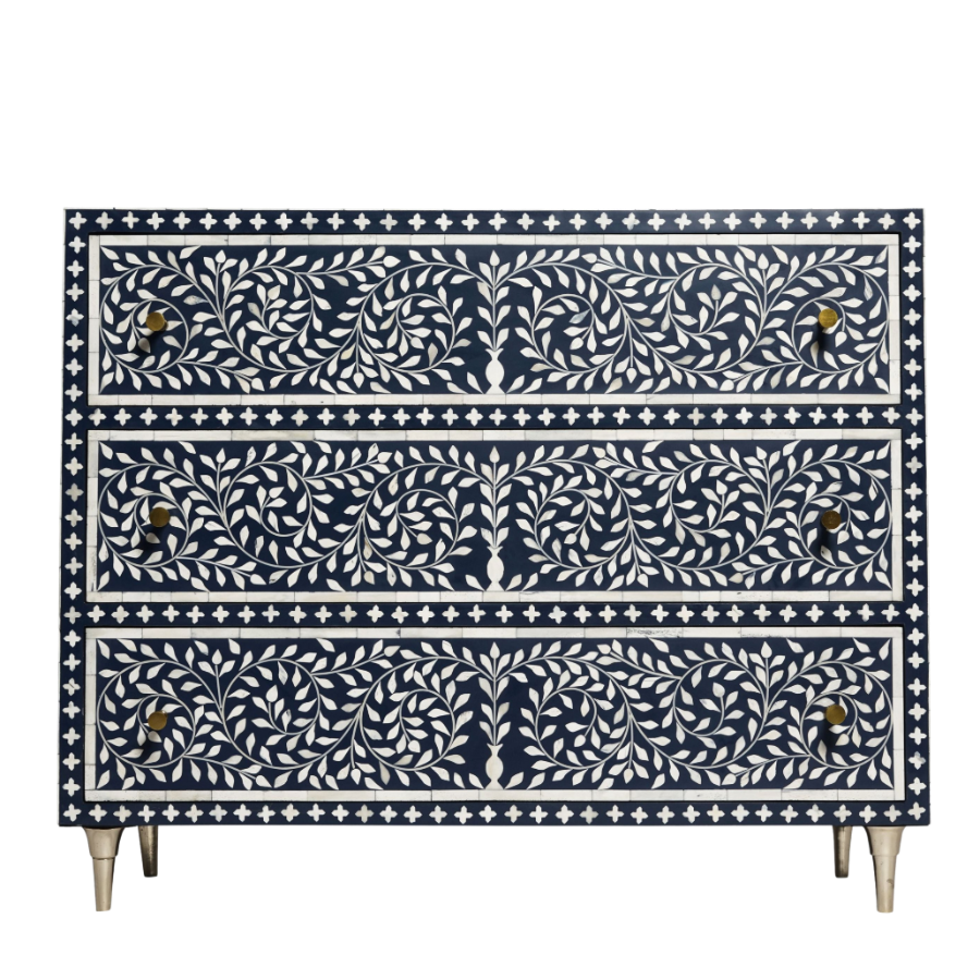 Bone Inlay Chest of Drawers - "PALACE" Collection
