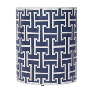 Bone Inlay Drum Side Table – Chain Link Pattern