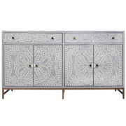 Bone Inlay Sideboard – Floral Vine Pattern