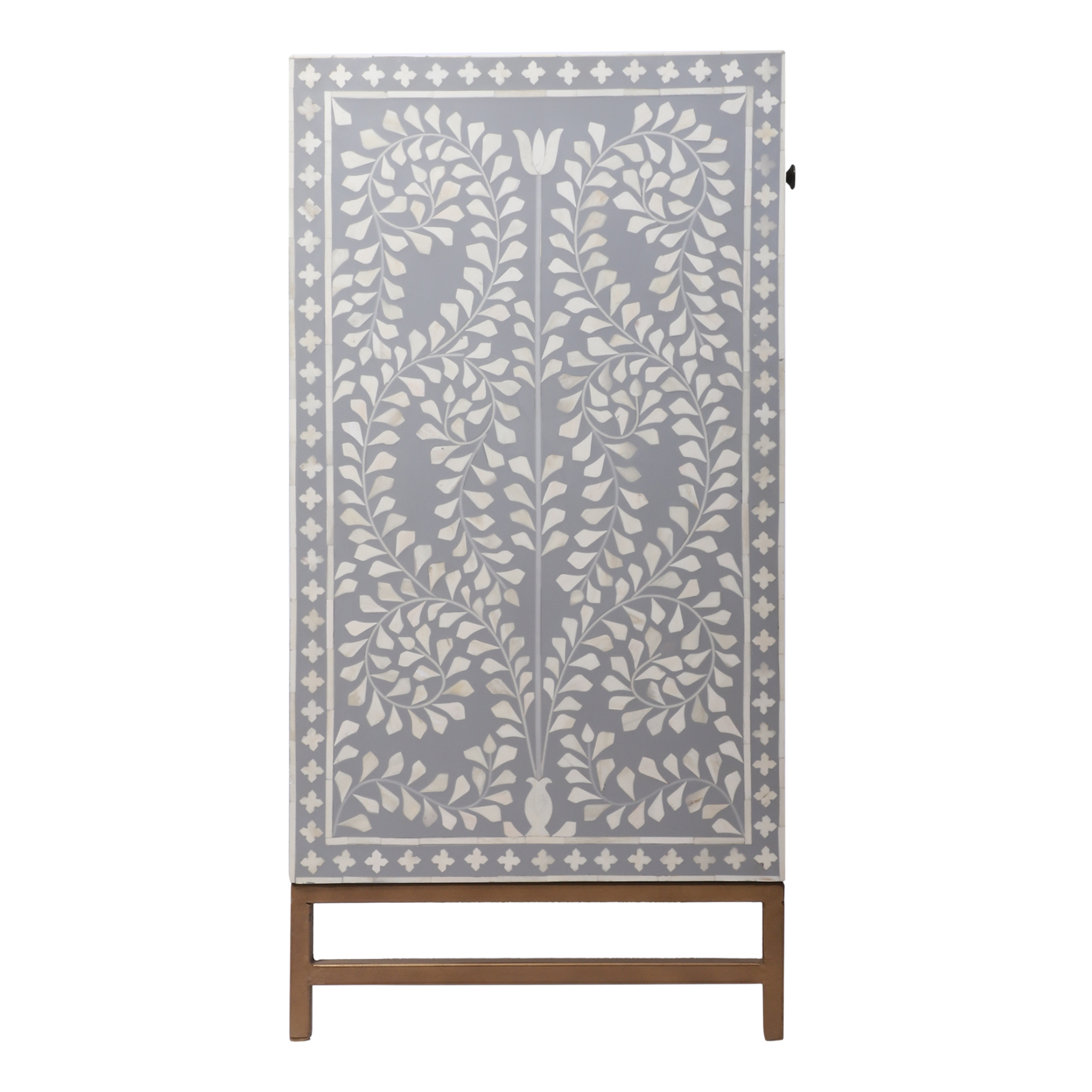 Bone Inlay Sideboard – Floral Vine Pattern