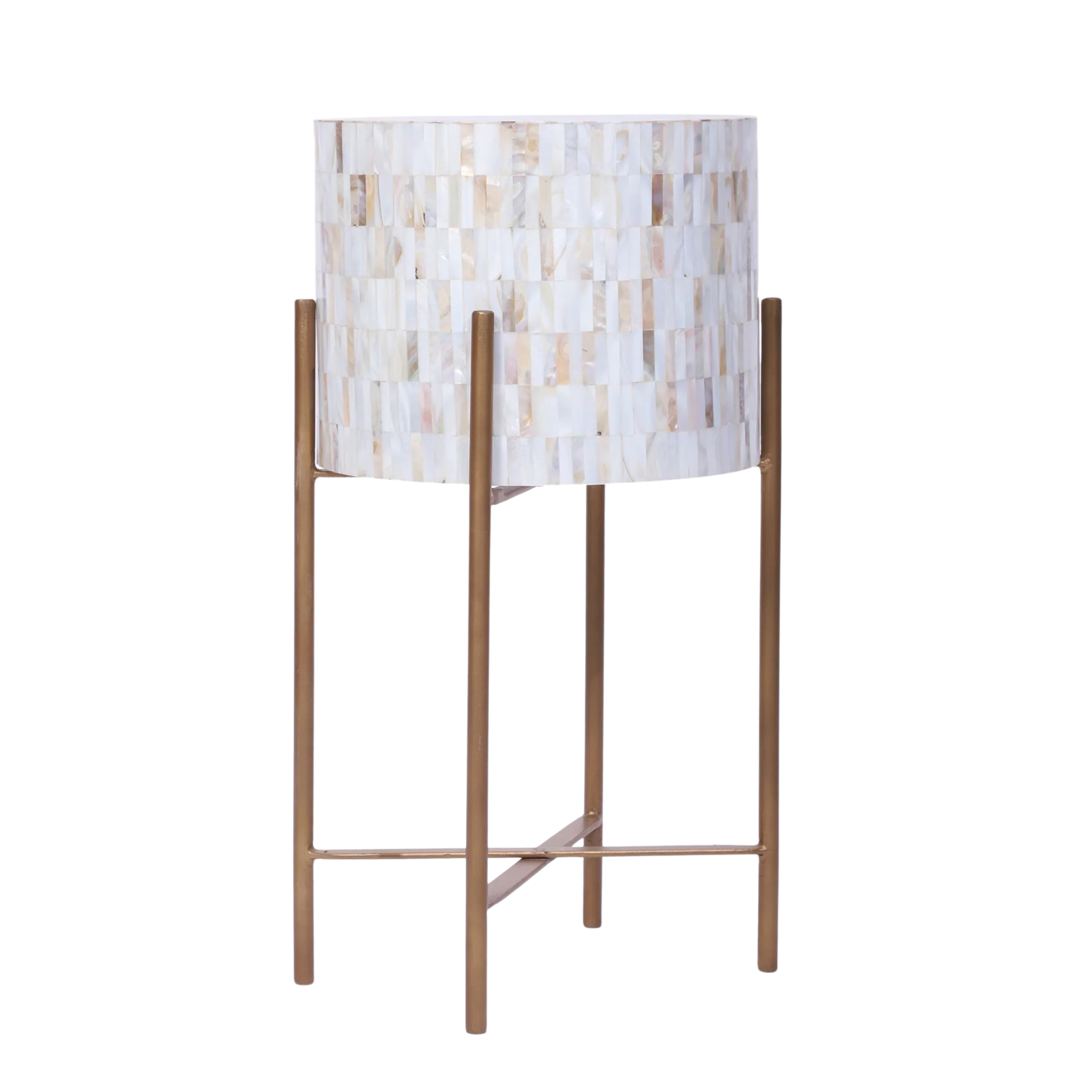 Mother of Pearl Side Table – Mosaic Pattern