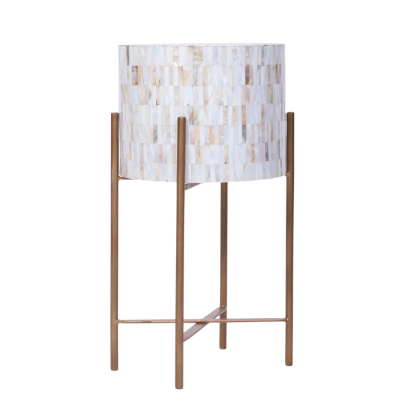 Mother of Pearl Side Table – Mosaic Pattern hover