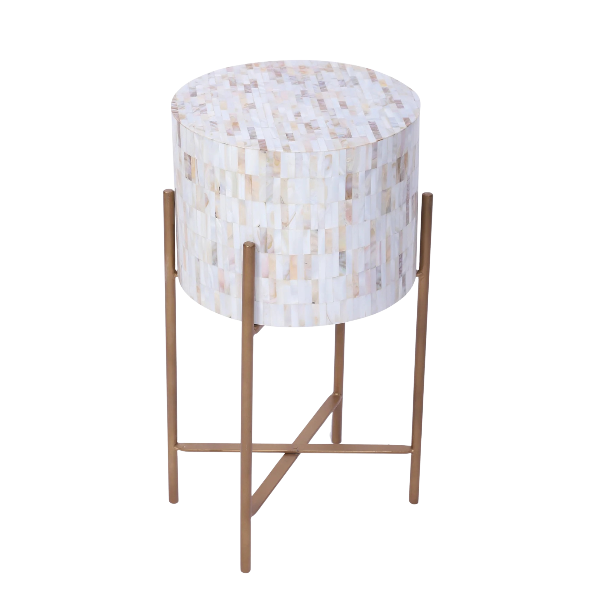 Mother of Pearl Side Table – Mosaic Pattern