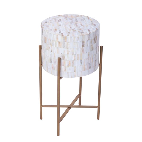 Mother of Pearl Side Table – Mosaic Pattern