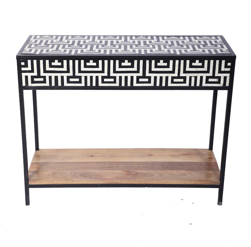 Bone Inlay Hall Table - 