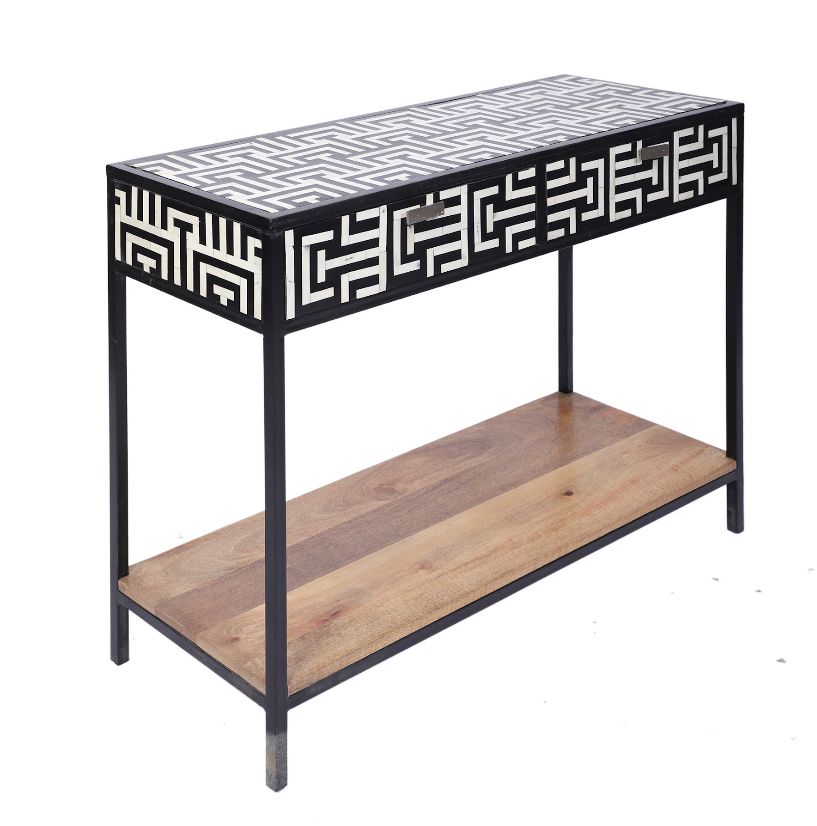 Bone Inlay Hall Table - 