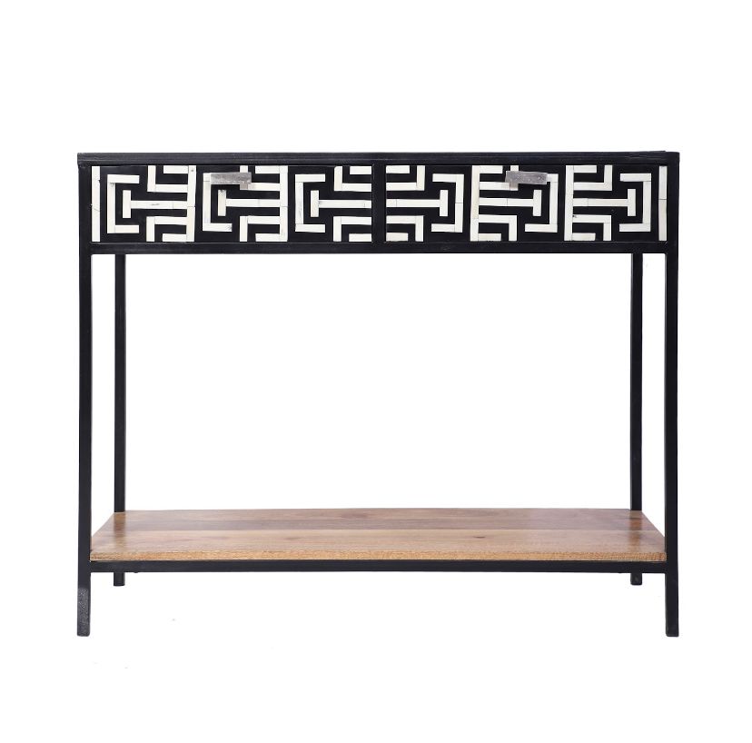 Bone Inlay Hall Table - 