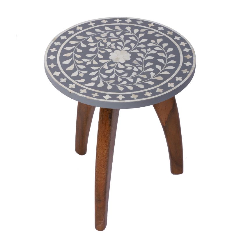 Bone Inlay Side Table - 