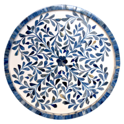 Colored Blue Bone Inlay on white Base- "JAIPUR" Collection