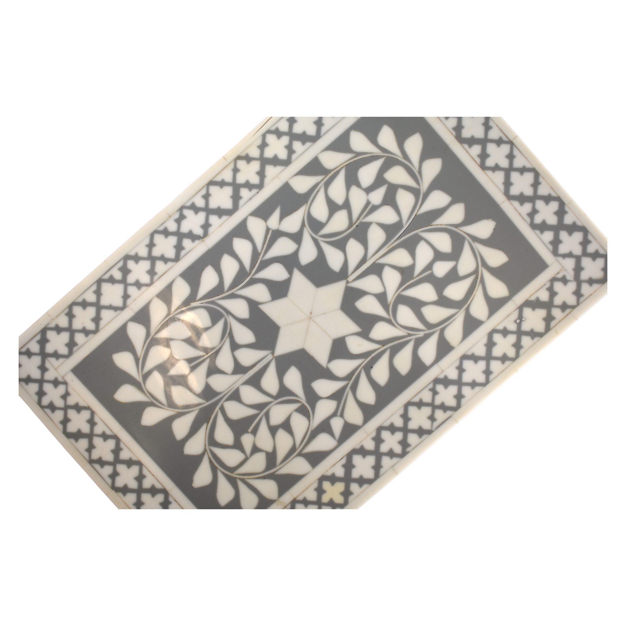 Bone Inlay Decorative Storage Box – Floral Vine Pattern (Large)