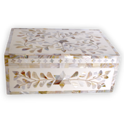 Mother of Pearl Decorative Storage Box – Floral Vine Pattern
