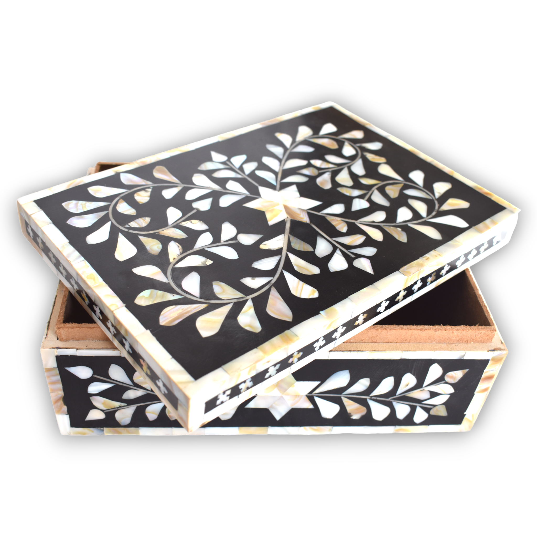 Mother of Pearl Inlay Box – Floral Vine Pattern
