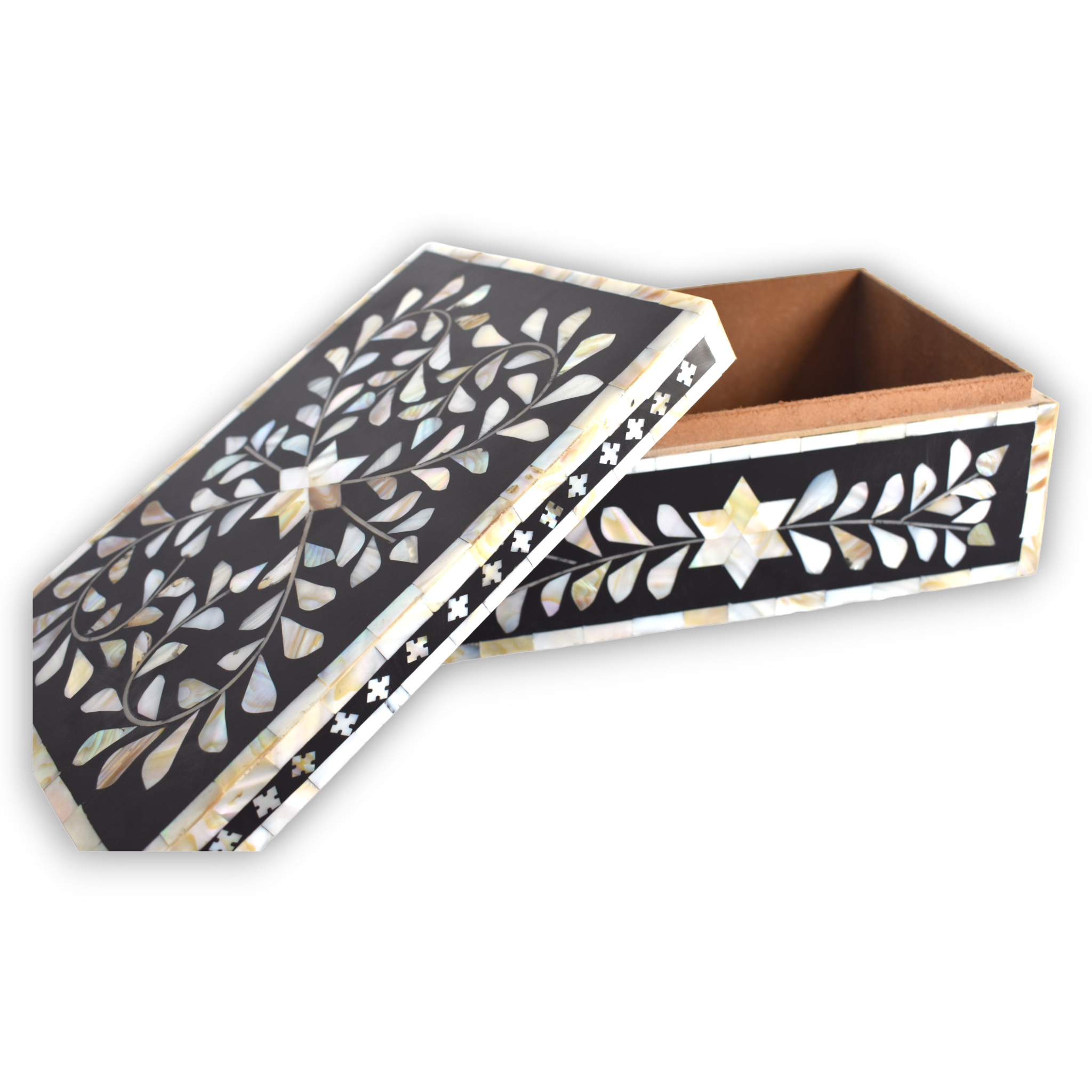 Mother of Pearl Inlay Box – Floral Vine Pattern