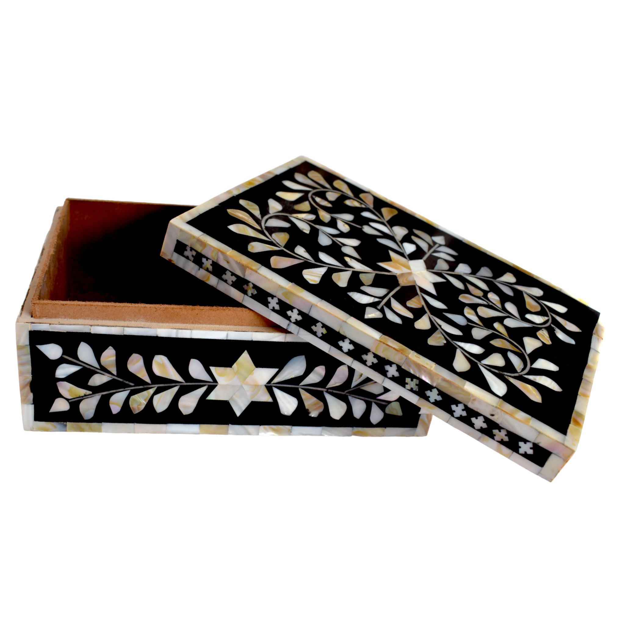 Mother of Pearl Inlay Box – Floral Vine Pattern