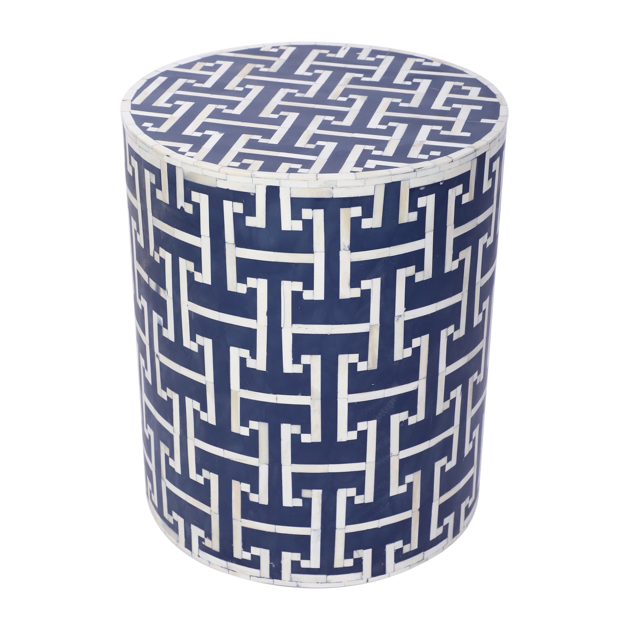 Bone Inlay Side Table- 