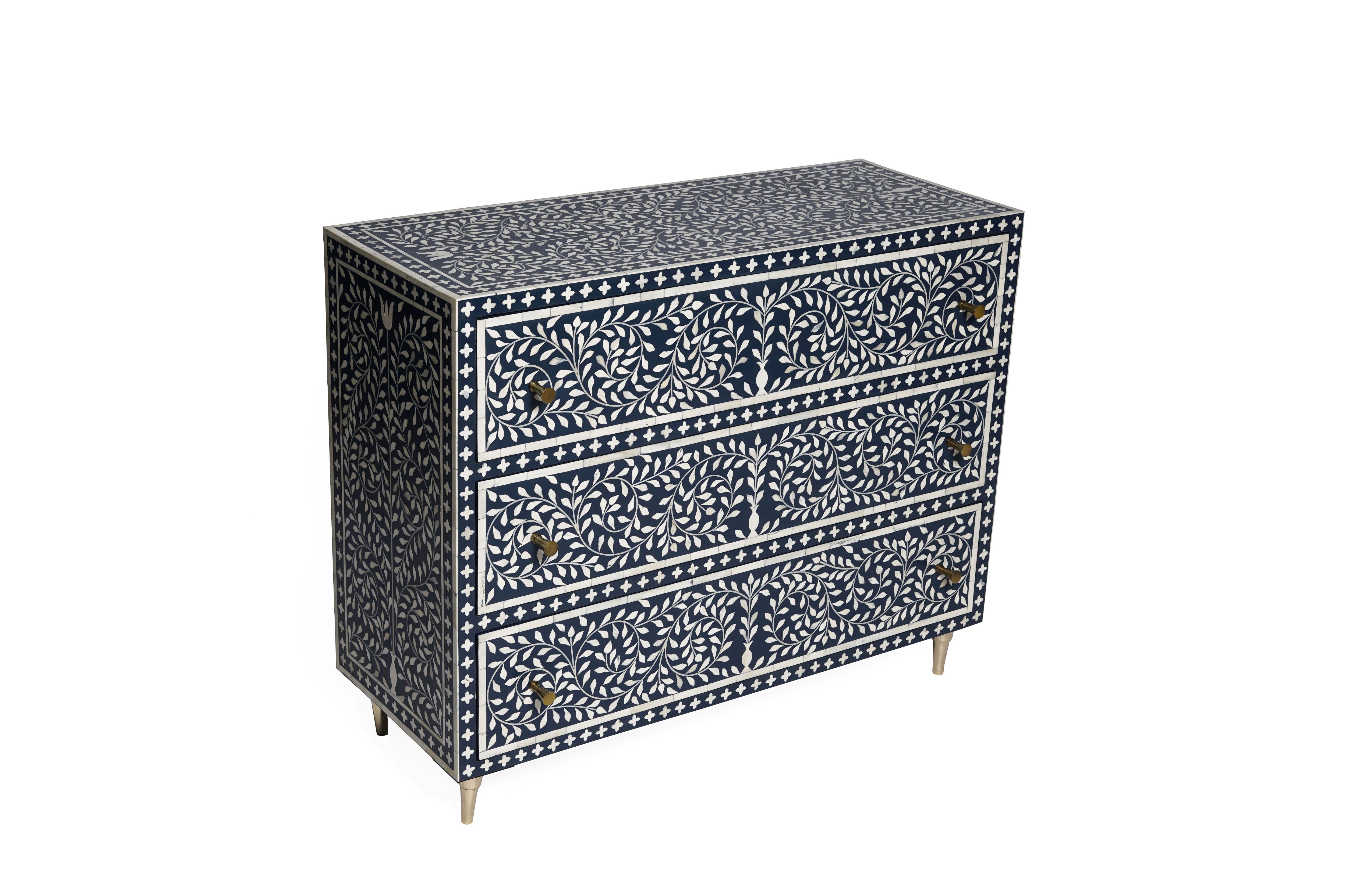 Bone Inlay Chest of Drawers - 