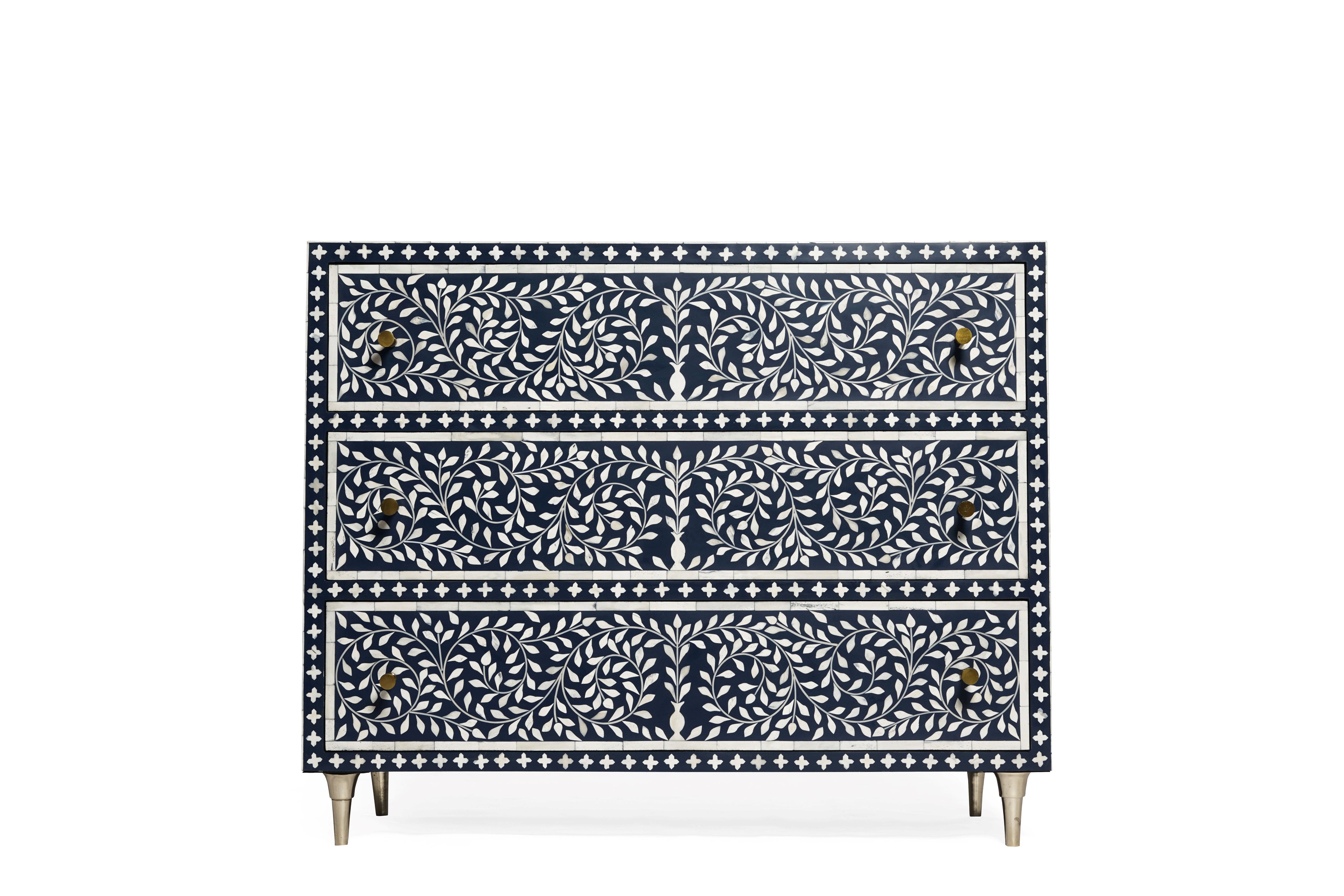 Bone Inlay Chest of Drawers - 