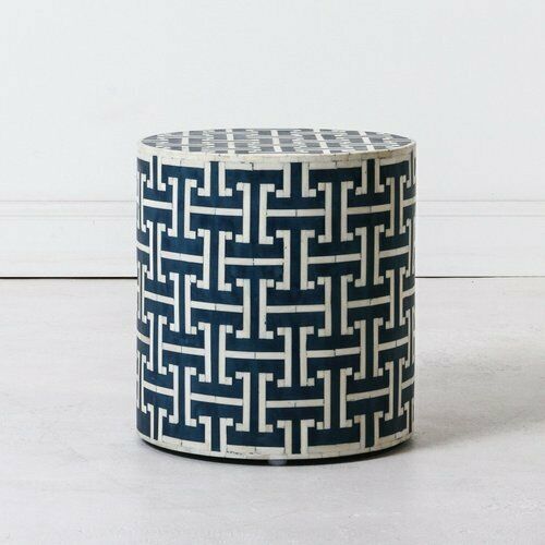 Bone Inlay Side Table- 